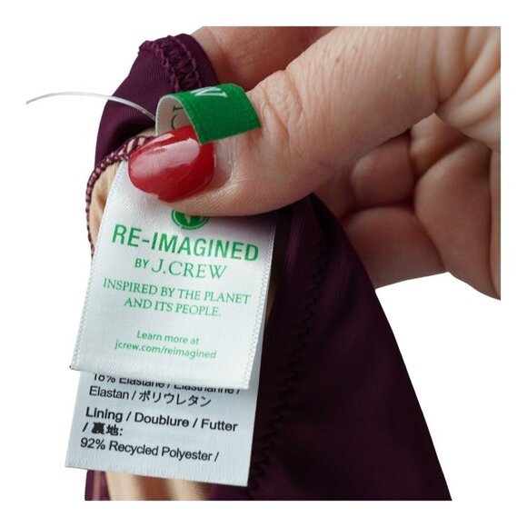 NWT Women's Purple Ruched One-shoulder One-piece Sz 16 - Picture 6 of 10